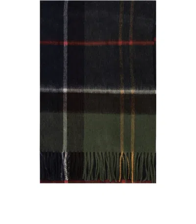 Barbour Carrbridge Tartan Green Blue Scarf In Multi