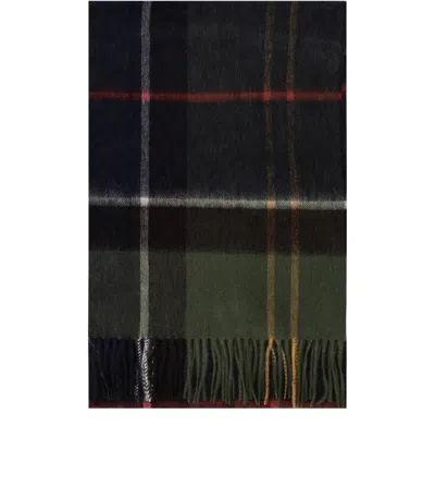 BARBOUR CARRBRIDGE TARTAN GREEN BLUE SCARF