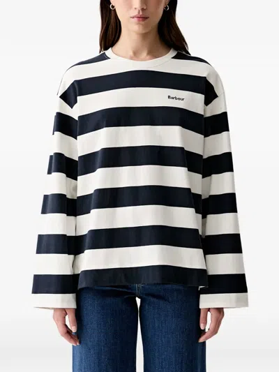 Barbour Cartmel Striped-pattern Long-sleeved T-shirt In Multi