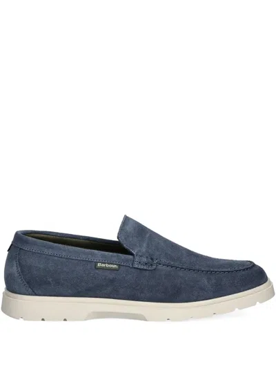 Barbour Carty Suede Slip-on Loafers In Blue