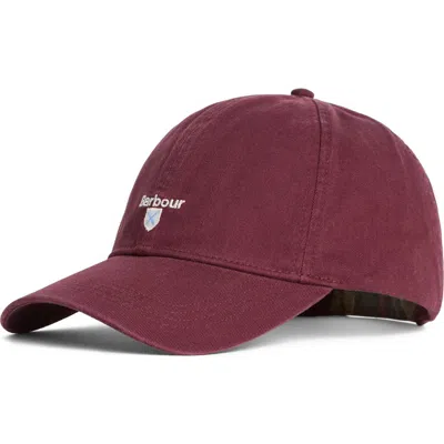 Barbour 'cascade' Baseball Cap In Dk Bordeaux