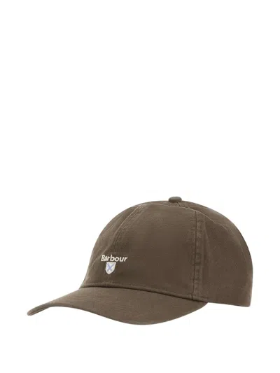 Barbour Cascade Logo-embroidered Cap Hat In Green