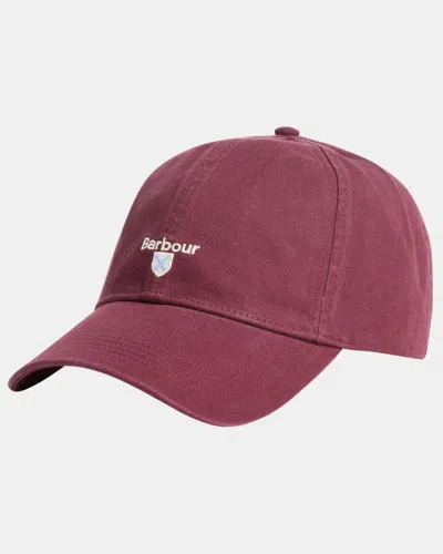 Barbour Cascade Mens Sports Cap In Dark Bordeaux