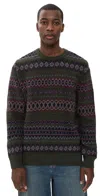 Barbour Case Fair Isle Wool Sweater Shadow In Shadow