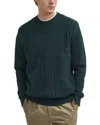 Barbour Casey Cable Knit Crewneck Sweater In Seaweed