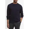 Barbour Casey Textured Wool & Cotton Crewneck Sweater In Black
