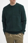Barbour Casey Cable Knit Crewneck Sweater In Seaweed Green