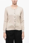 Barbour Cotton-cashmere Blend Cardigan With Tartan Accents