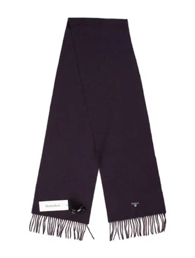 Pre-owned Barbour Cashmere Scarf In Purple