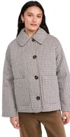 Barbour Cassidie Quilted Jacket In Sky Micro Check