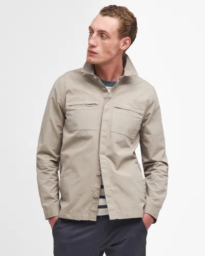 Barbour Castlebay Mens Garment Dyed Overshirt In Neutral