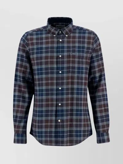 Barbour Casual Checked Shirt Button-down Collar In Multi