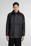 Barbour Bedale Wax Jacket Rustic In Black