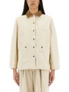 Barbour Sonnie Corduroy-trimmed Cotton-canvas Jacket In Beige