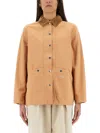 Barbour Collared Contrast Jacket Pockets In Brown