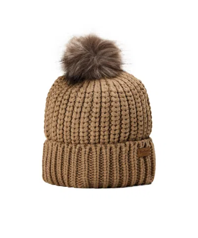 Barbour Casual Knit Beanie In Brown