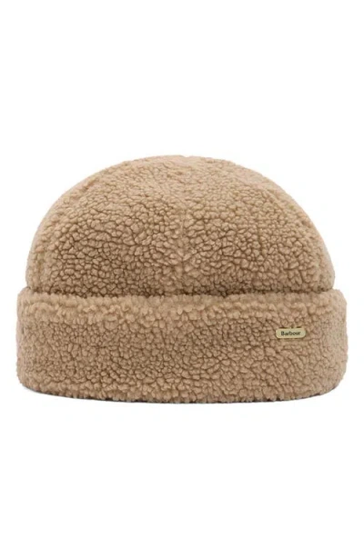 Barbour Cathy Faux Shearling Beanie In Light Trench