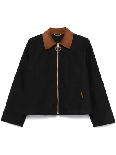 Barbour Catlin Cotton Rain Jacket In Black