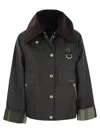 Barbour Catton Wax Green Waxed Cotton Jacket In Green