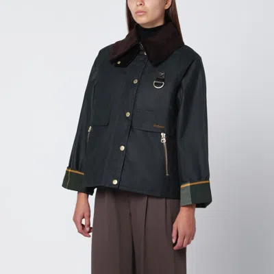 Barbour Catton  Sage/ancient Waxed Jacket In Blue