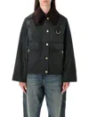 Barbour Catton Waxed Cotton Jacket In Green