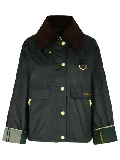Barbour 'catton' Waxed Cotton Jacket In Green