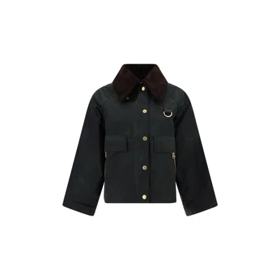 Barbour Catton Wax Jacket In Blue