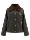 Barbour Catton Wax Jackets Beige In Gray
