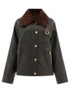 Barbour Catton Wax Jackets Beige In Gray