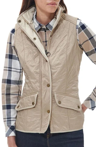 Barbour Cavalry Fleece Lined Vest In Burgundy