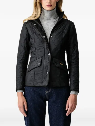 Barbour Cavalry Polarquilt Quilted-finish Zip-up Jacket In Black