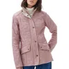 Barbour Cavalry Fleece Lined Quilted Jacket In Gardenia