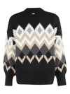 Barbour Cecelia Chevron-pattern Sweater In Black