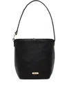 Barbour Cedar Leather Tote Bag In Black