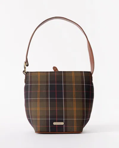 Barbour Cedar Womens Tartan Bucket Bag- Classic Tartan In Multi