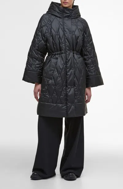 Barbour Celina Quilted Hooded Coat In Black