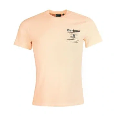 Barbour Chanonry T-shirt Coral Sands In Gold
