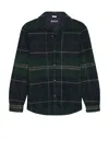 Barbour Chapter Tailored Check Overshirt In Green Loch Tartan