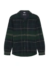 Barbour Chapter Tailored Check Overshirt In Green Loch Tartan