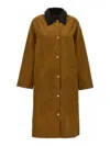 Barbour Long Raglan Sleeve Jacket With Side Pockets In Brown