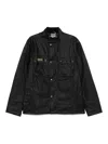 Barbour Marton Wax Jacket In Black