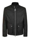 Barbour International Lutlaw Harrington High Neck Jacket In Black