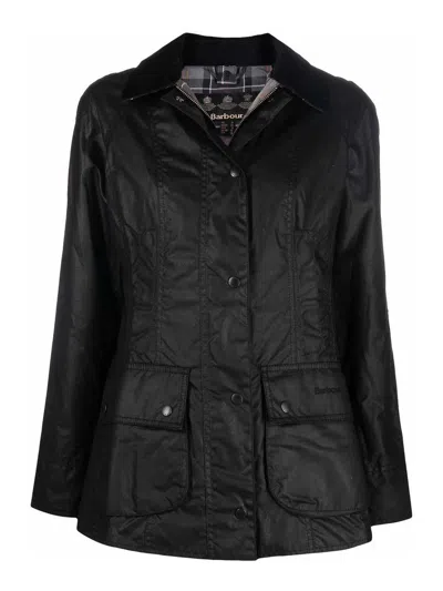 Barbour Jacket With Buttons In Blue