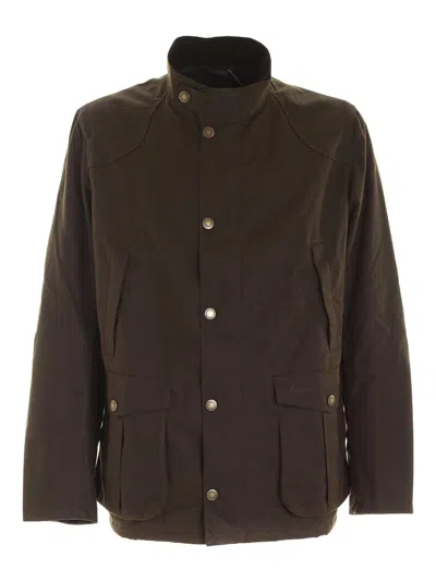Barbour Logo Embroidery Jacket In Green In Verde