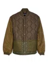 Barbour Olive Cording Quilted Jacket Buttons Closure In Brown