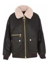 Barbour Womens Archive Olive Maxine Faux-fur-collar Waxed-cotton Jacket In Brown