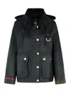 Barbour Cotton Reighton Wax Jacket In Green