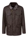 Barbour Horse Riding Wax Jacket In Dark Green