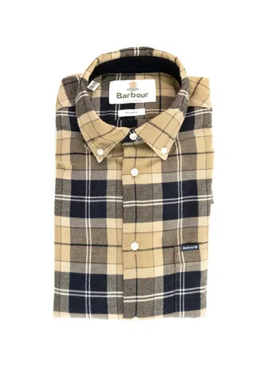 Barbour Check Button-down Shirt In Yellow