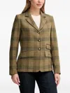 Barbour Check-pattern Blazer In Green